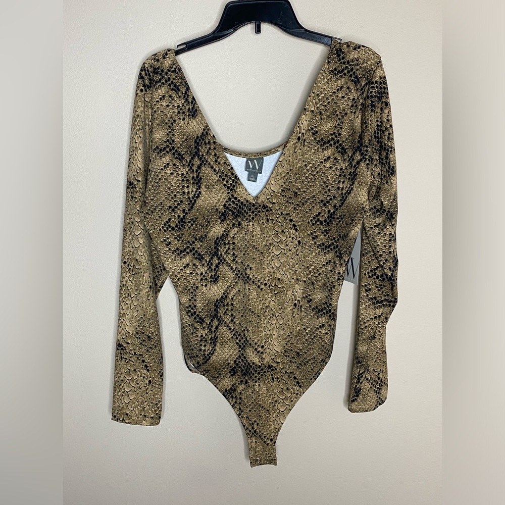 NWT Worthington Snake Print Bodysuits with Snaps